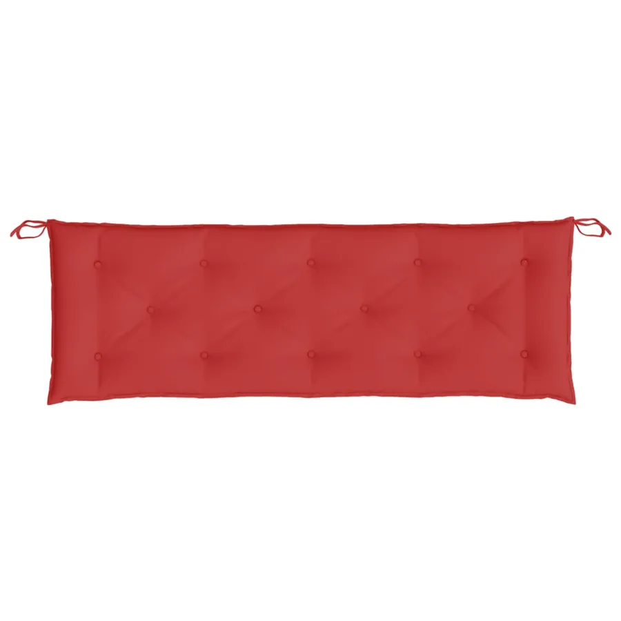 Coussins de banc jardin lot de 2 rouge 150x50x7 cm tissu Oxford - 6