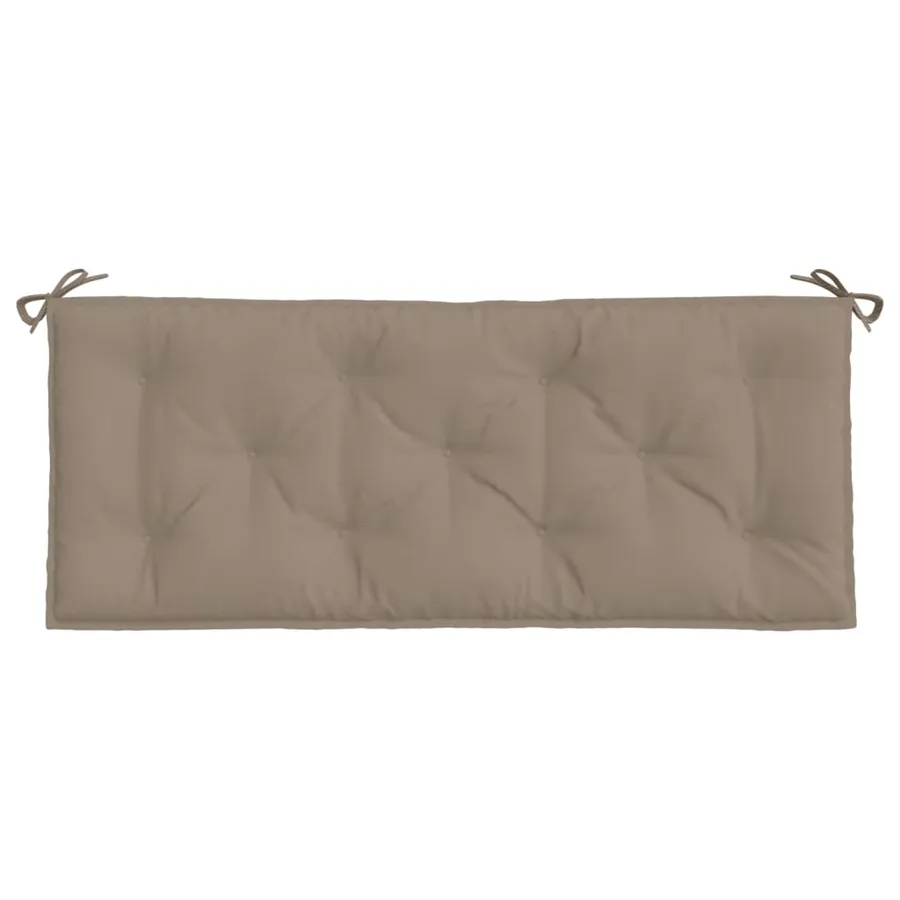 Coussins de banc jardin lot de 2 taupe 120x50x7 cm tissu Oxford - 5
