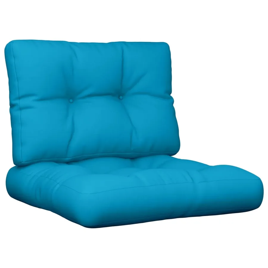 Coussins de palette lot de 2 bleu tissu - 2