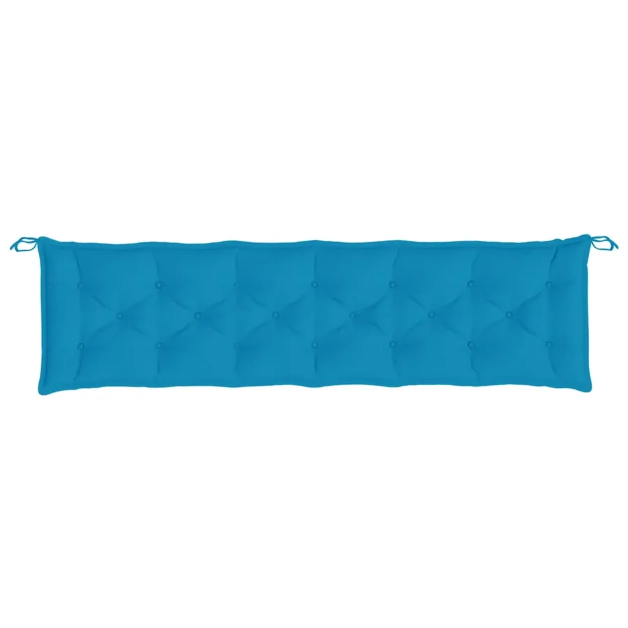 Coussin de banc de jardin bleu clair 200x50x7 cm tissu oxford - 4