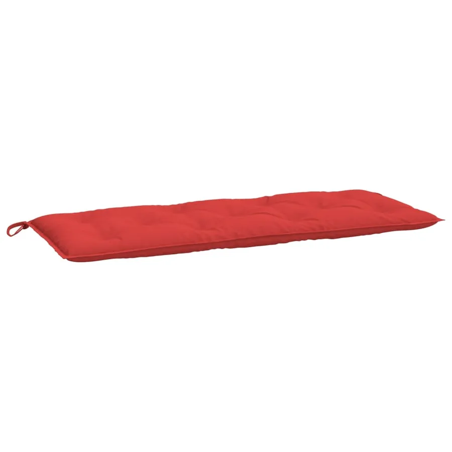 Coussins de banc jardin lot de 2 rouge 120x50x7 cm tissu Oxford - 4