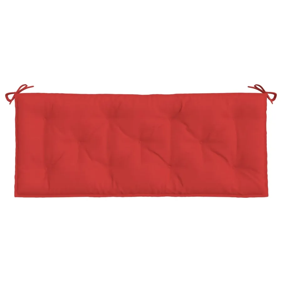 Coussins de banc jardin lot de 2 rouge 120x50x7 cm tissu Oxford - 5