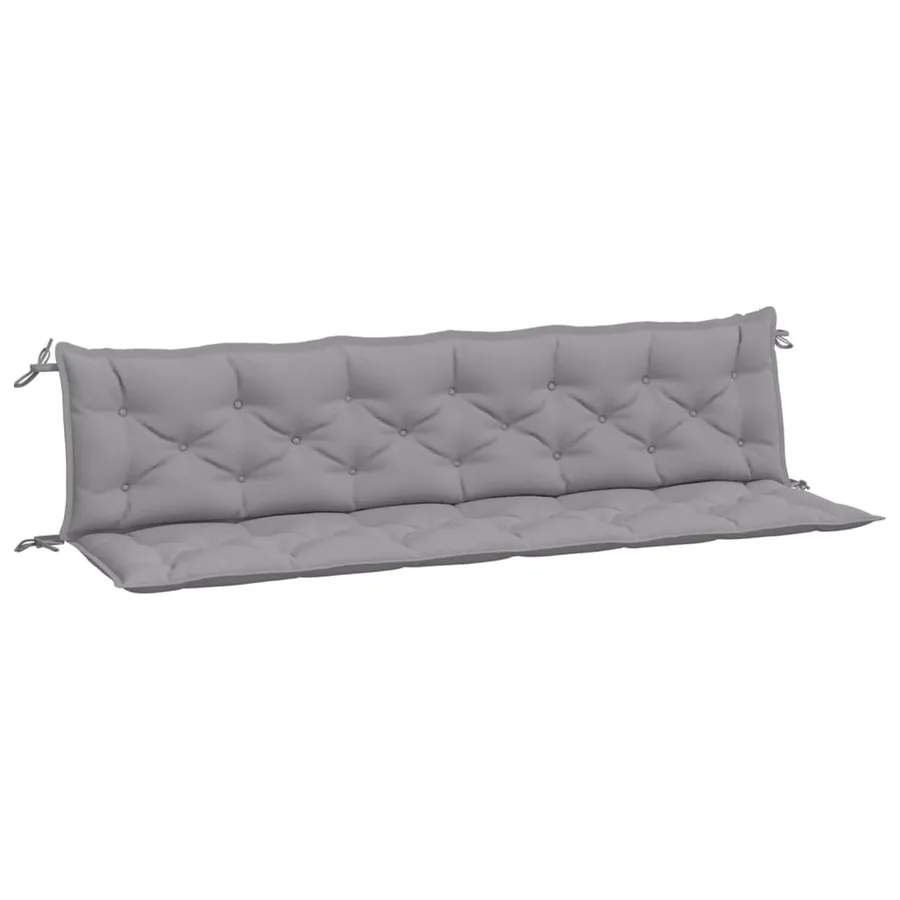 Coussins de banc jardin lot de 2 gris 200x50x7 cm tissu Oxford - 2