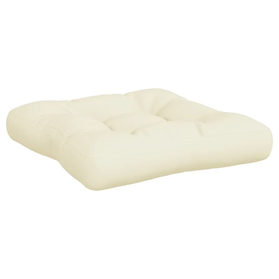 Coussins de palette lot de 2 crème tissu - 6