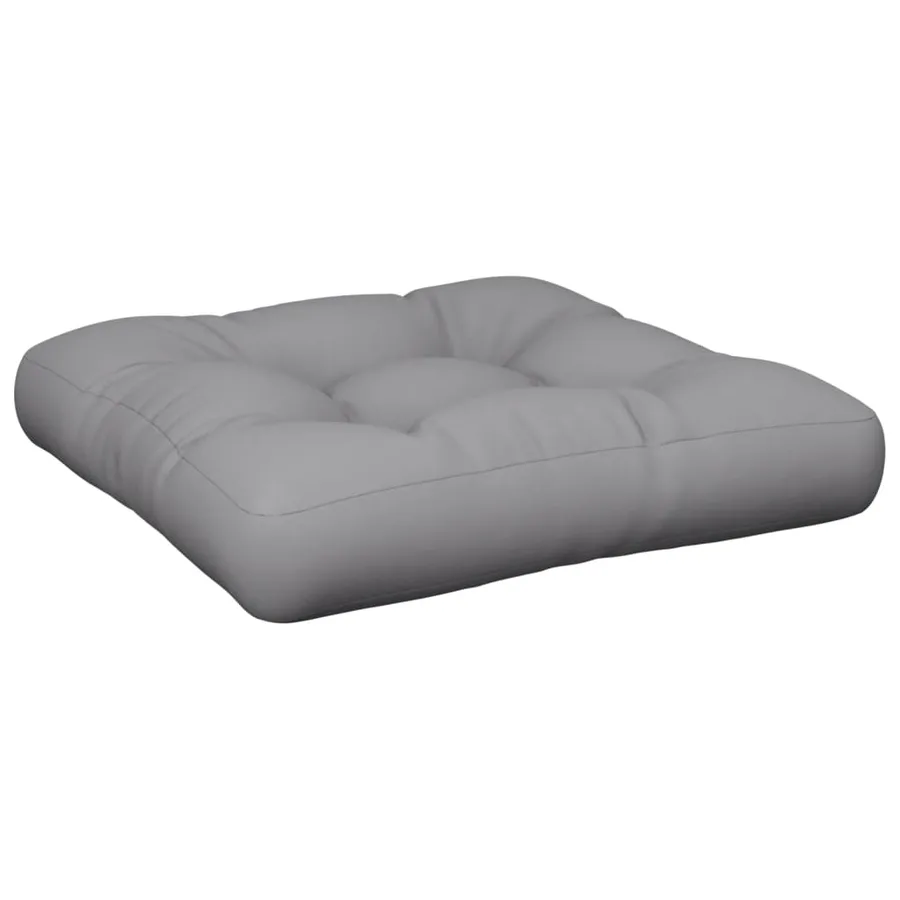 Coussin de palette gris 60x60x12 cm tissu - 2