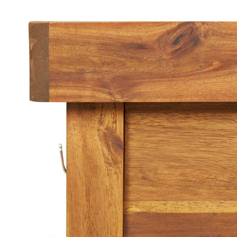 Table de jardin avec dessus en zinc Bois solide d'acacia - 6