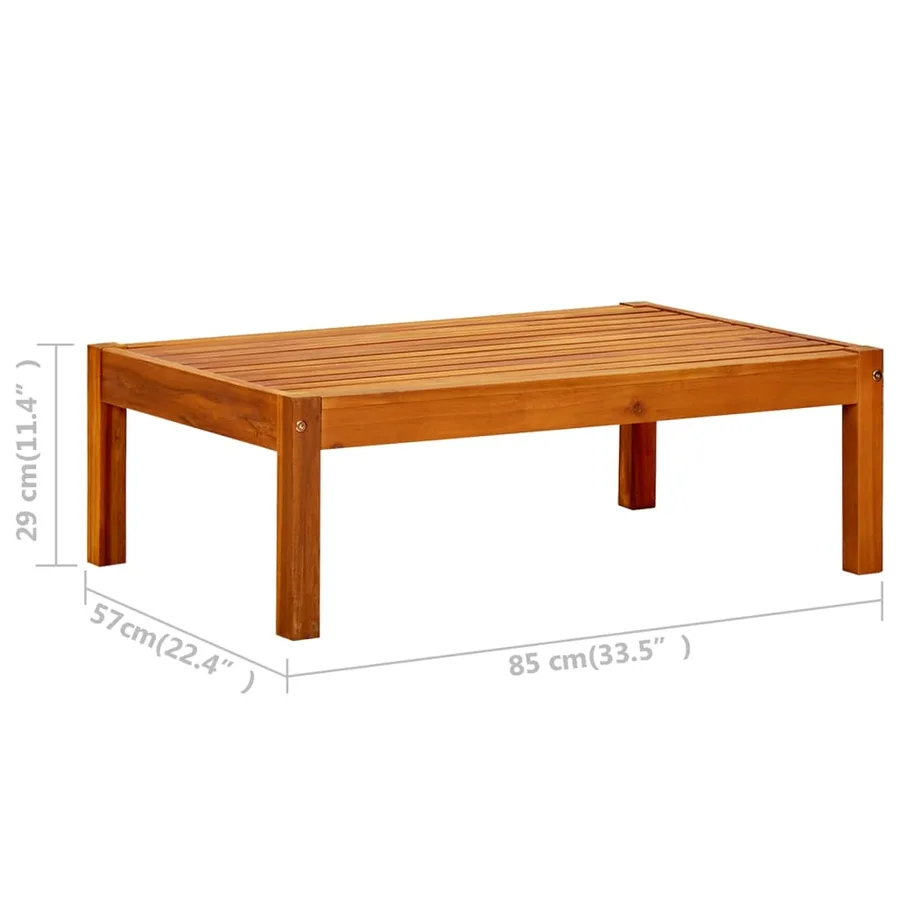 Banc de jardin avec table et repose-pieds Bois d'acacia solide - 11