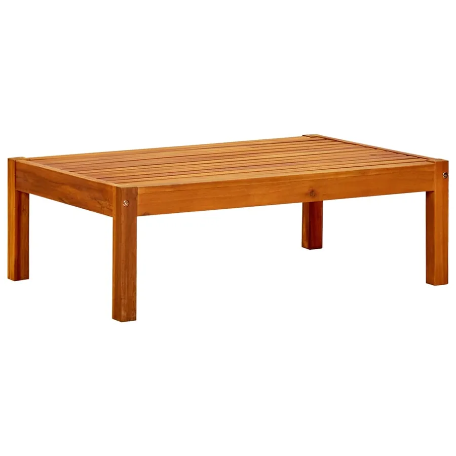 Banc de jardin avec table et repose-pieds Bois d'acacia solide - 4