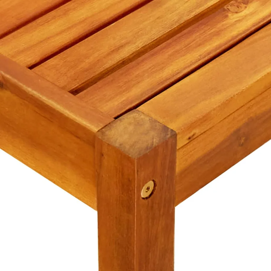 Banc de jardin avec table et repose-pieds Bois d'acacia solide - 7