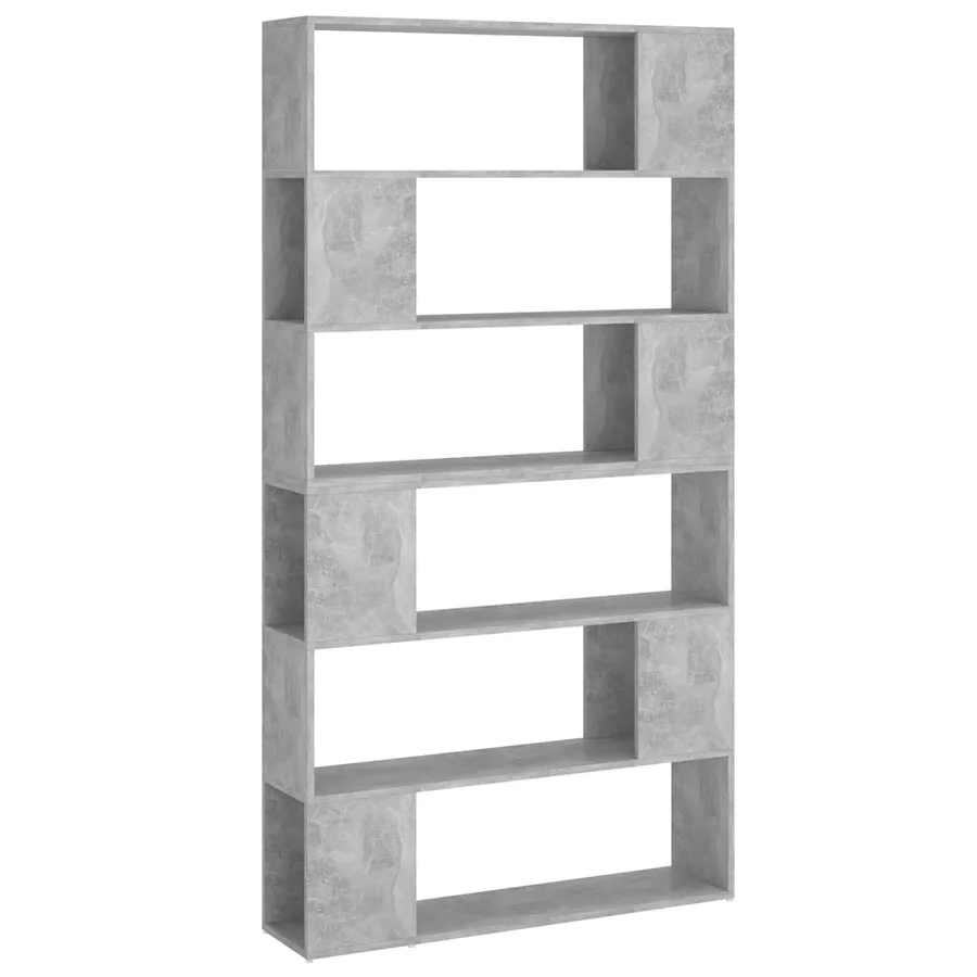 Bibliothèque/Séparateur de pièce Gris béton 100x24x188 cm - 2