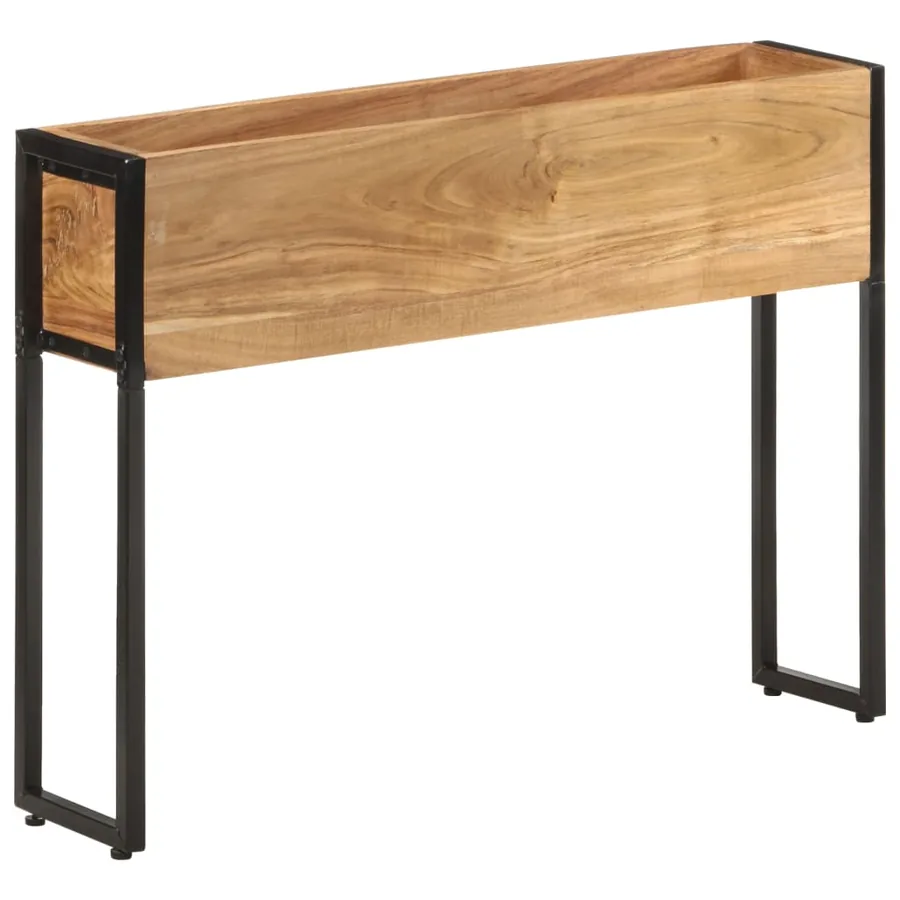 Jardinière 90x20x68 cm Bois massif d'acacia - 7