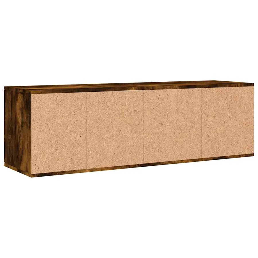 Meuble TV chêne fumé 120x34x37 cm bois d'ingénierie - 6