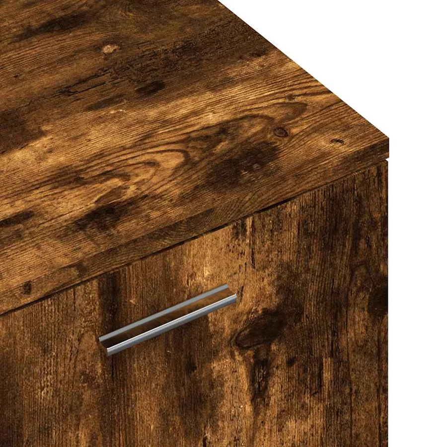 Meuble TV chêne fumé 120x34x37 cm bois d'ingénierie - 7