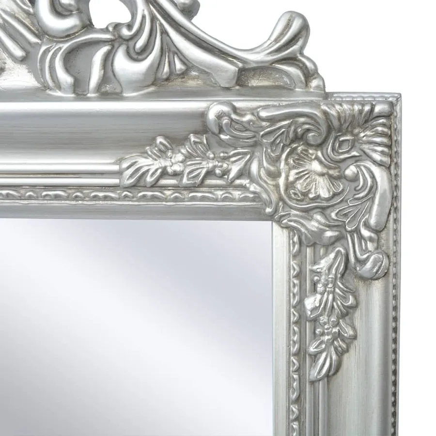 Miroir sur pied Style baroque 160x40 cm Argenté - 3
