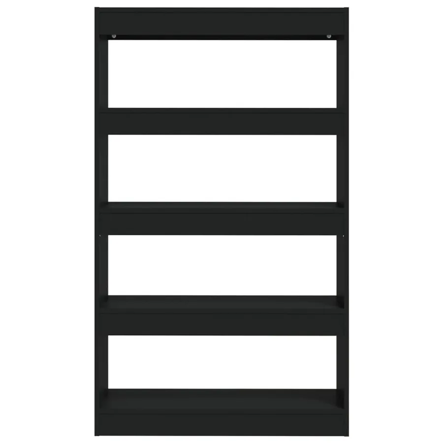 Bibliothèque/Séparateur de pièce Noir Bois d'ingénierie - 5