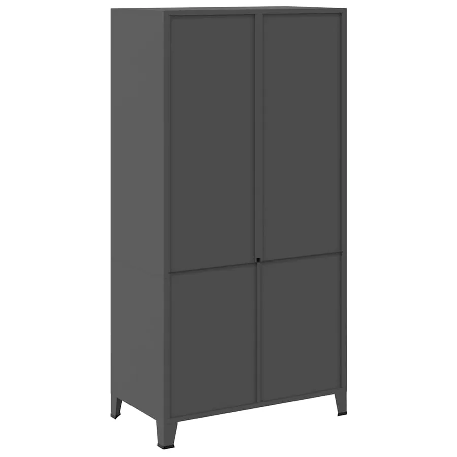 Garde-robe industrielle Anthracite 90x50x180 cm Métal - 6