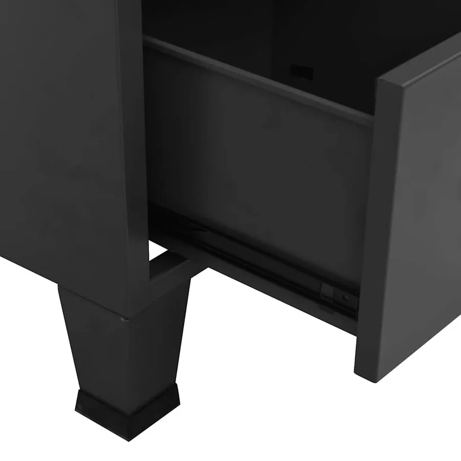Garde-robe industrielle Anthracite 90x50x180 cm Métal - 8