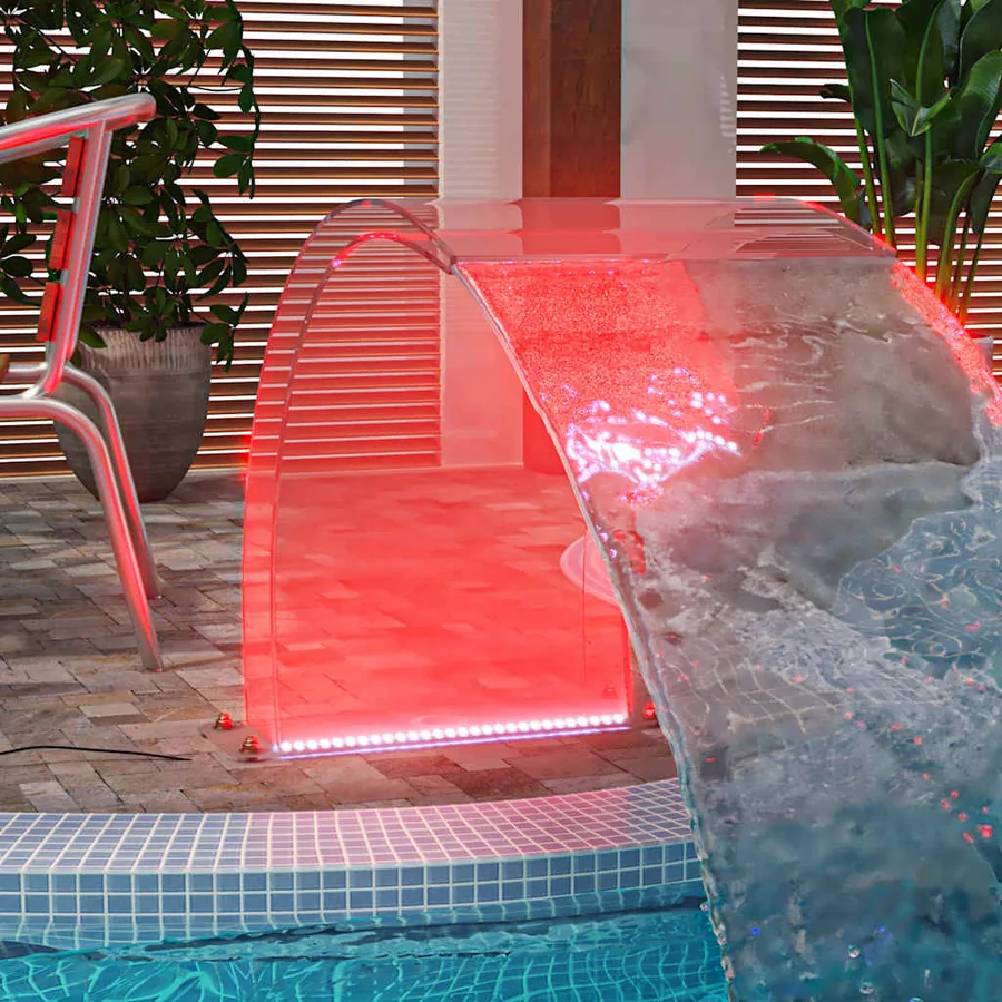 Fontaine de piscine avec LED RVB Acrylique 50 cm - 3