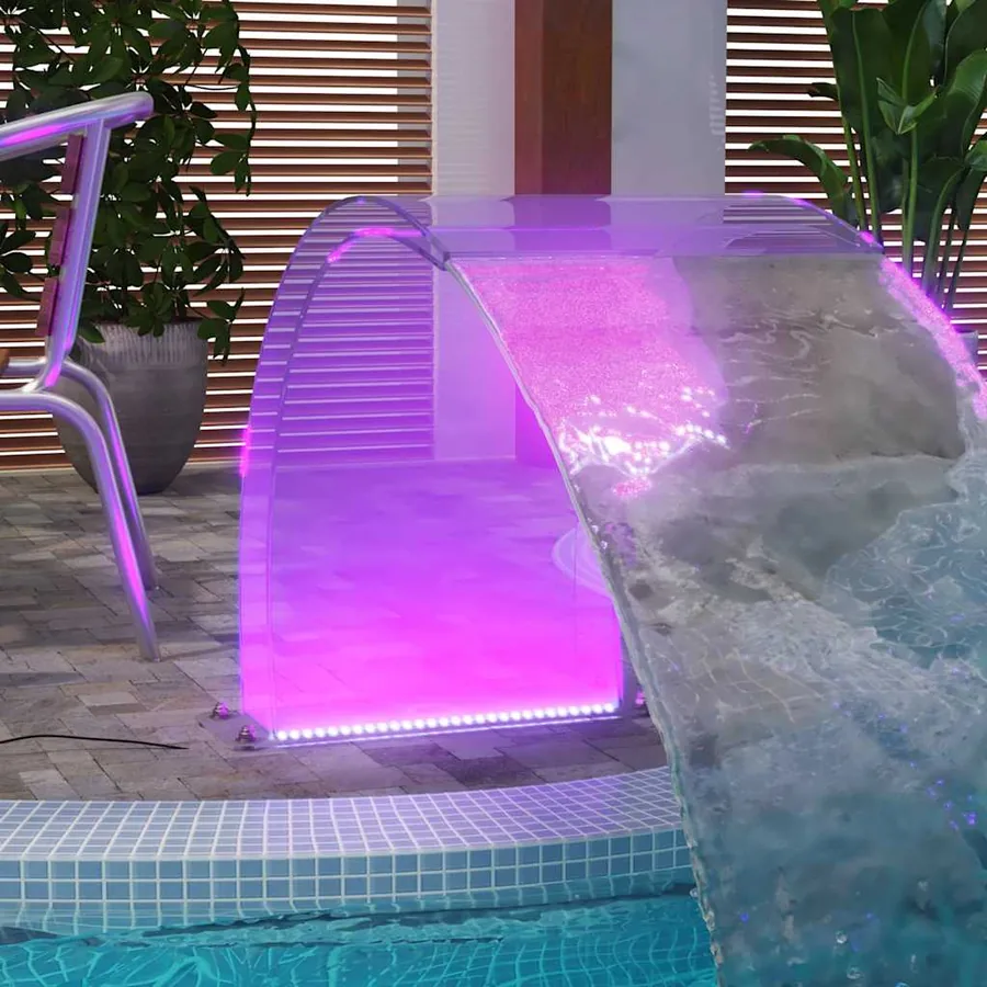 Fontaine de piscine avec LED RVB Acrylique 50 cm - 5