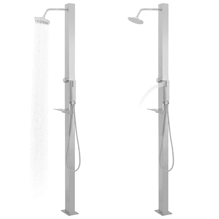 Douche d'extérieur Acier inoxydable Droit - 5