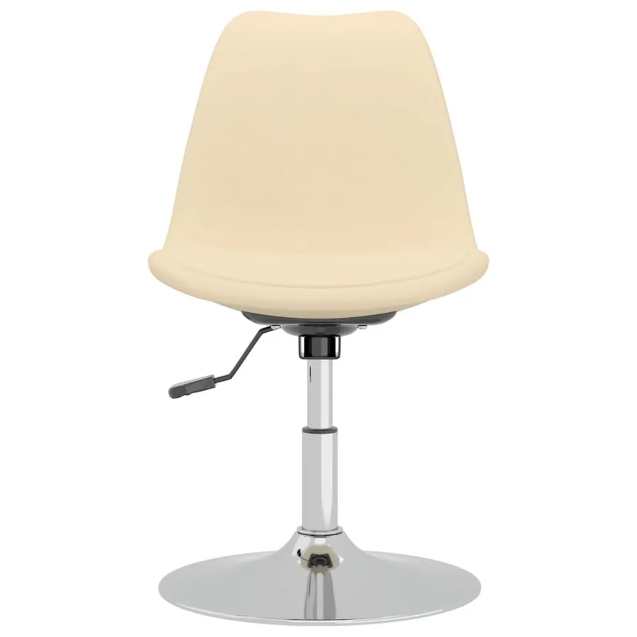 Chaises pivotantes à manger lot de 4 Crème Tissu - 4
