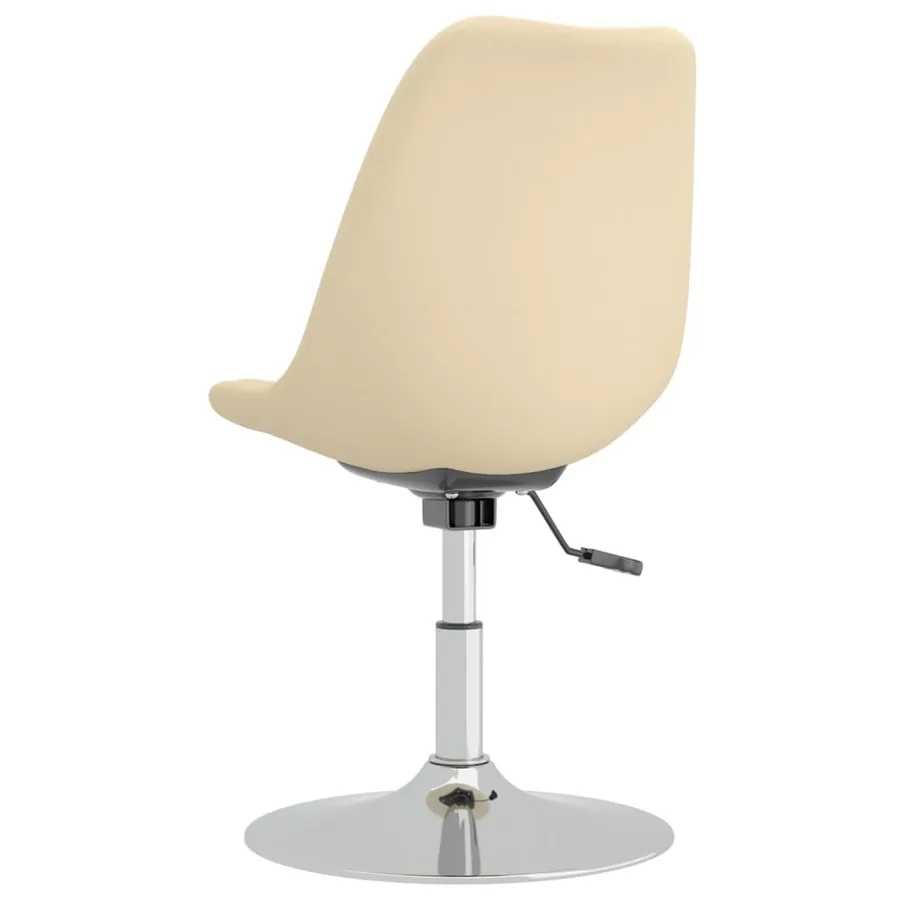 Chaises pivotantes à manger lot de 4 Crème Tissu - 7