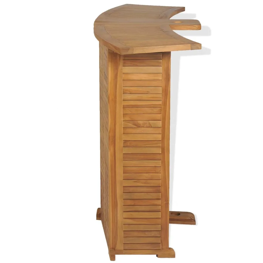 Table pliable de bar 155x53x105 cm Bois de teck solide - 5