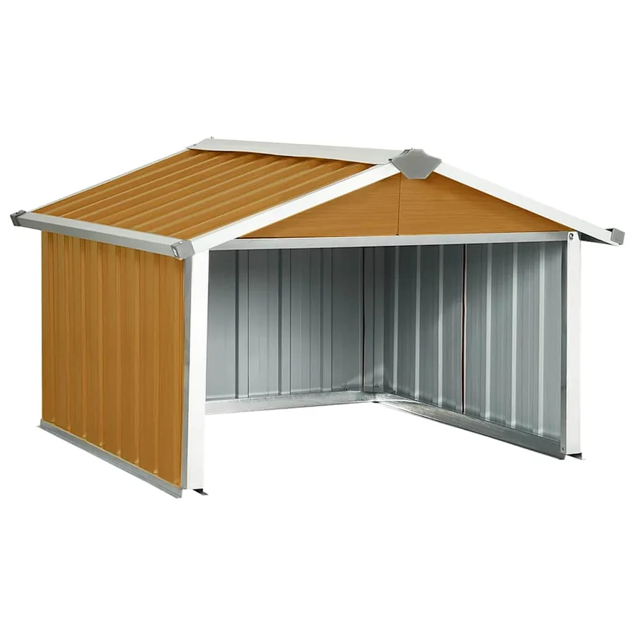 Abri pour robot de jardin 92x97x63 cm Acier galvanisé Marron - 2