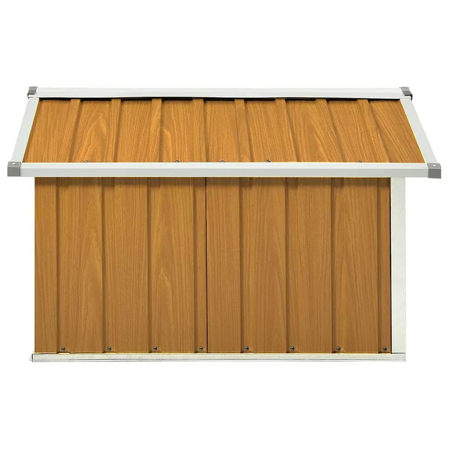 Abri pour robot de jardin 92x97x63 cm Acier galvanisé Marron - 5