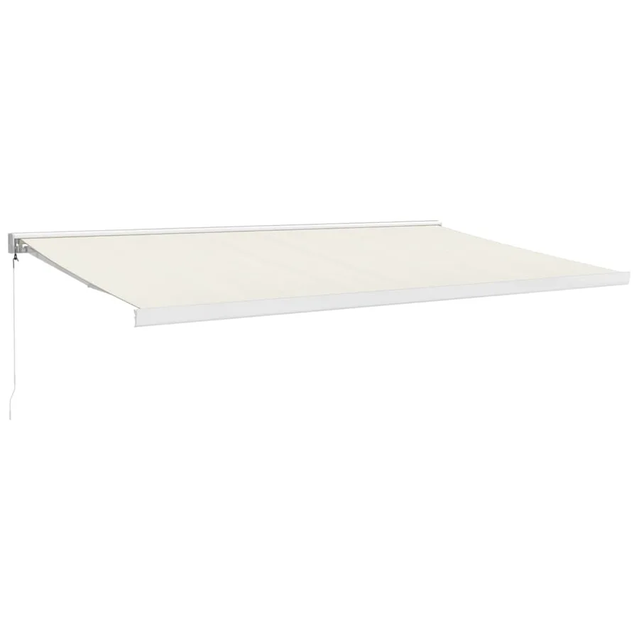 Auvent rétractable crème 5x3 m tissu et aluminium - 2