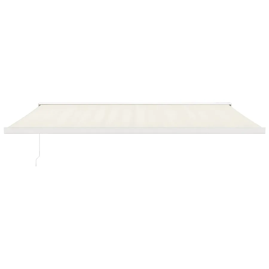 Auvent rétractable crème 5x3 m tissu et aluminium - 3