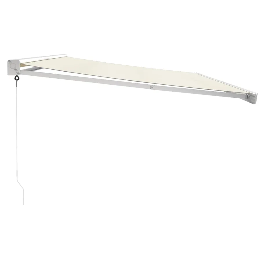 Auvent rétractable crème 5x3 m tissu et aluminium - 4