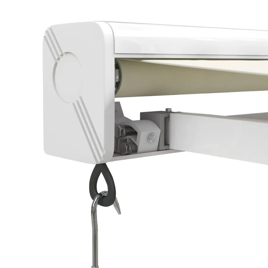 Auvent rétractable crème 5x3 m tissu et aluminium - 7