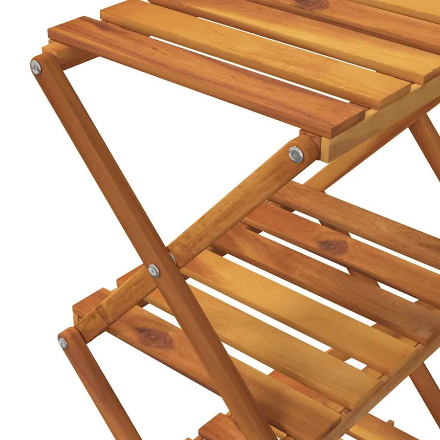Étagère pliable à 3 niveaux Marron 43x31x63 cm Bois d'acacia - 10