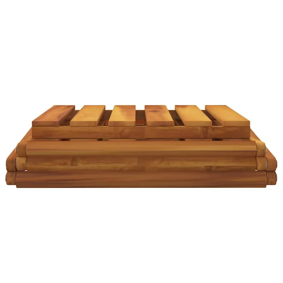 Étagère pliable à 3 niveaux Marron 43x31x63 cm Bois d'acacia - 8