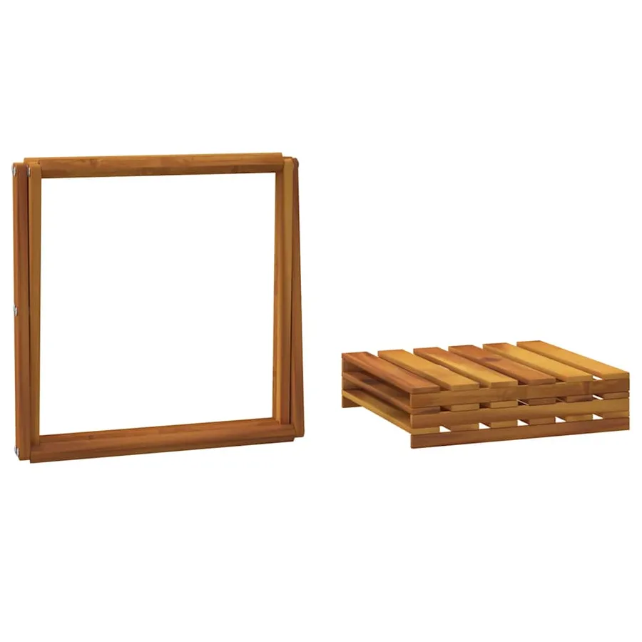 Étagère pliable à 3 niveaux Marron 43x31x63 cm Bois d'acacia - 9