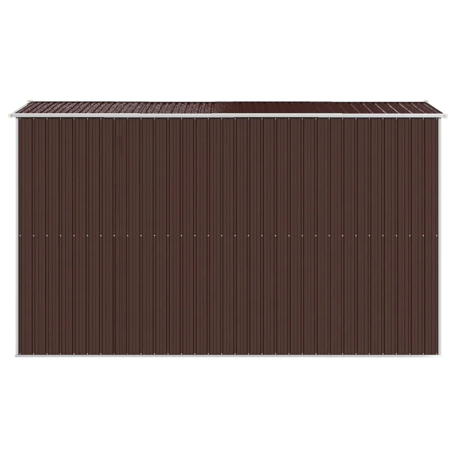 Abri de jardin Marron foncé 192x357x223 cm Métal galvanisé - 5