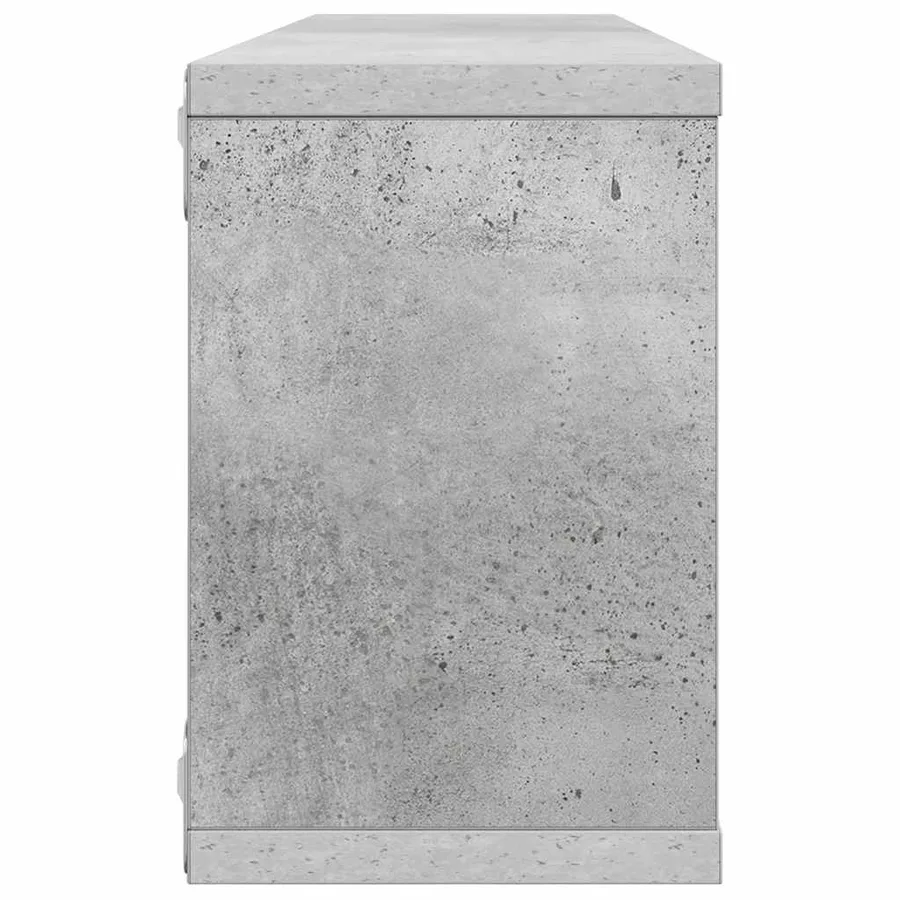 Étagères murales cube 2 pcs Gris béton Bois d’ingénierie - 6
