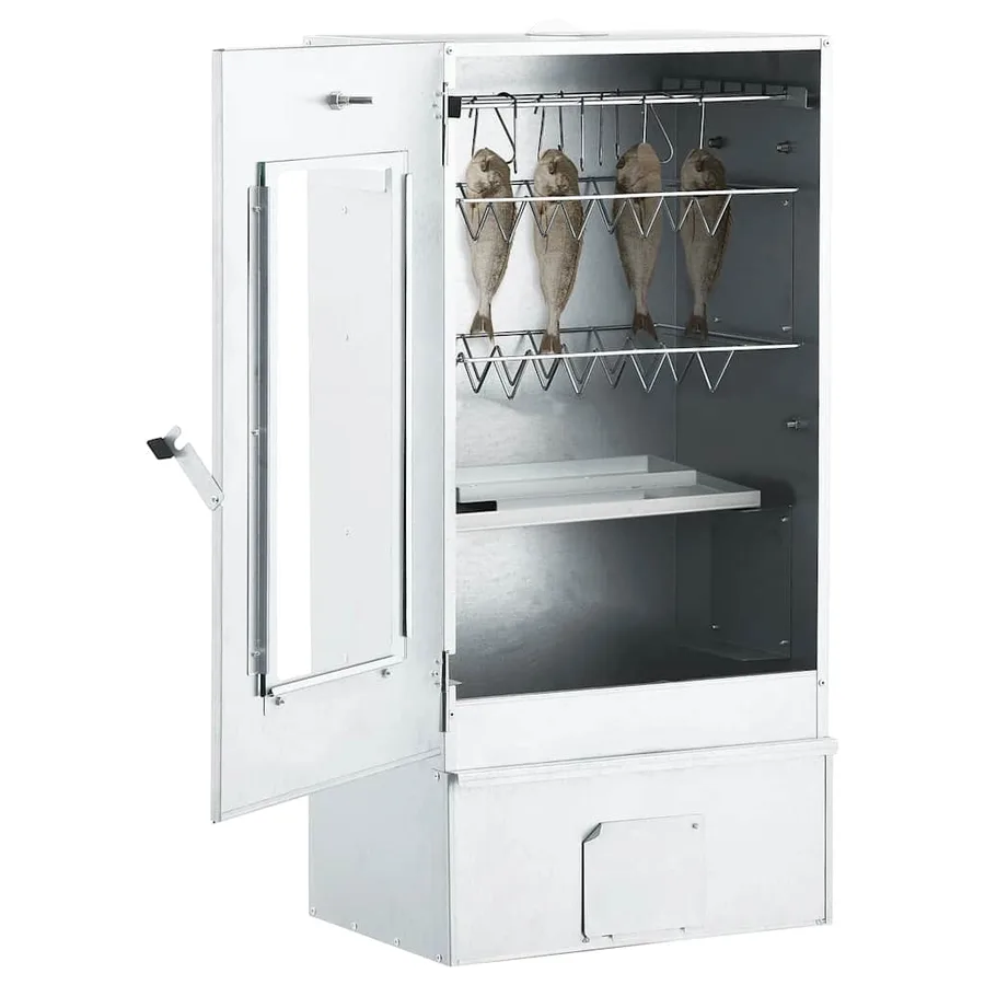 Fumoir de four à BBQ avec 1 kg de copeaux de bois 44,5x29x83 cm - 2