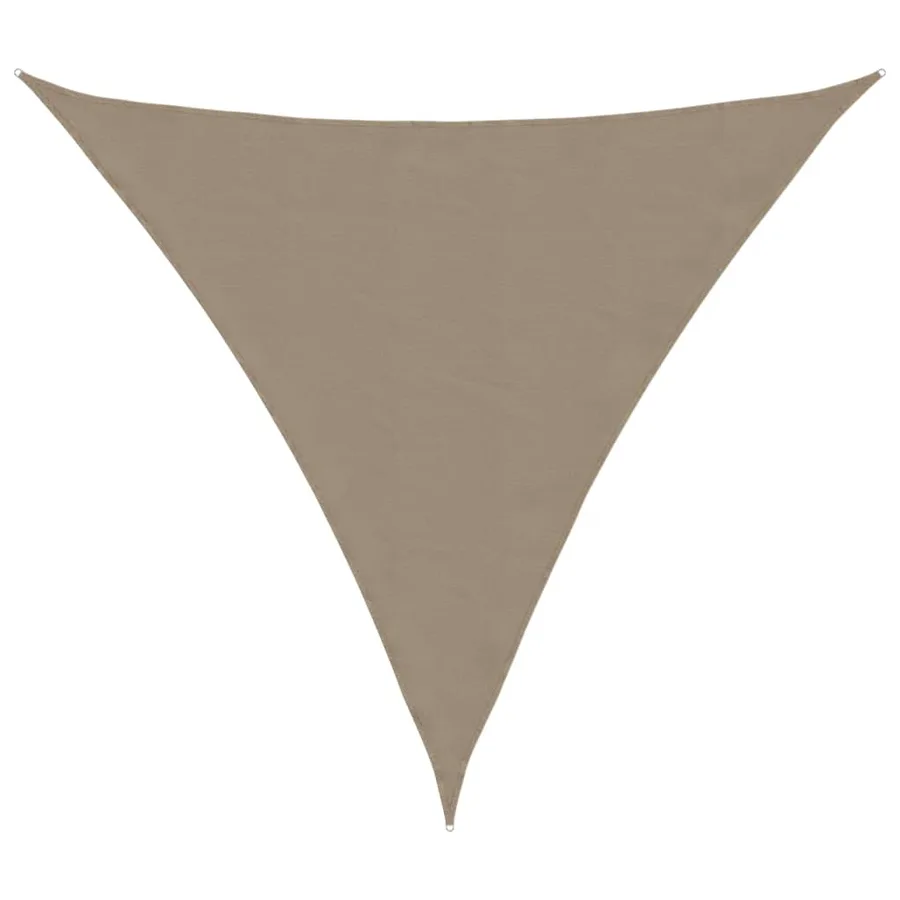 Voile de parasol tissu oxford triangulaire 3x3x3 m taupe - 2