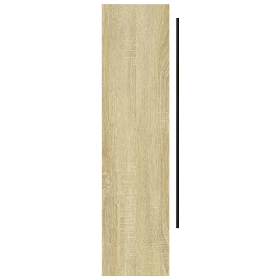 Armoire à miroir de salle de bain 80x15x60cm MDF Blanc et chêne - 6