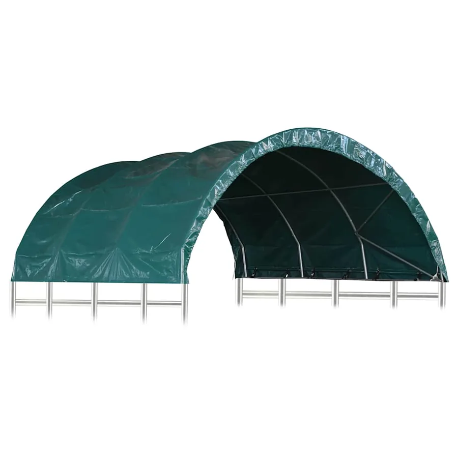 Tente pour bétail PVC 3,7x3,7 m Vert - 2