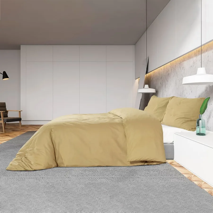 Ensemble de housse de couette Taupe 135x200 cm Microfibre - 4
