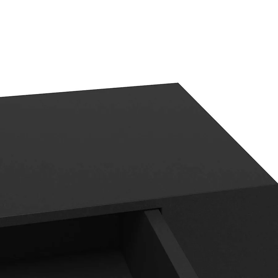 Étagère murale flottante avec tiroir Noir 48x25x8 cm - 9