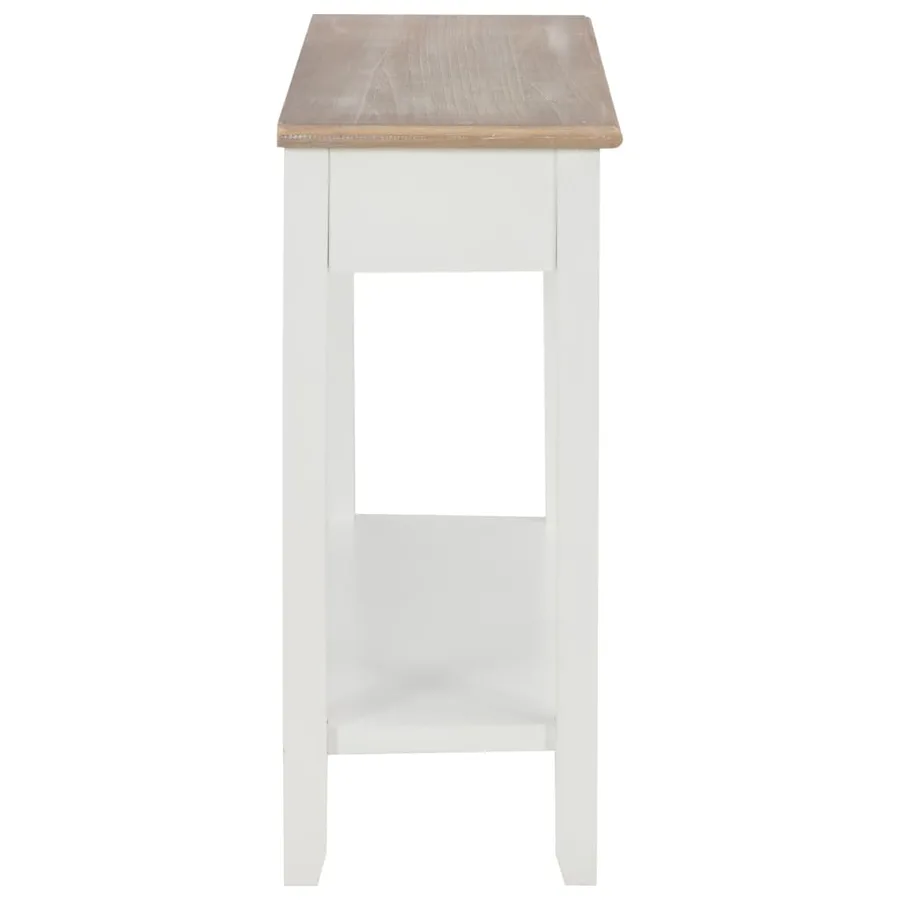 Table console Blanc 110x35x80 cm Bois - 5