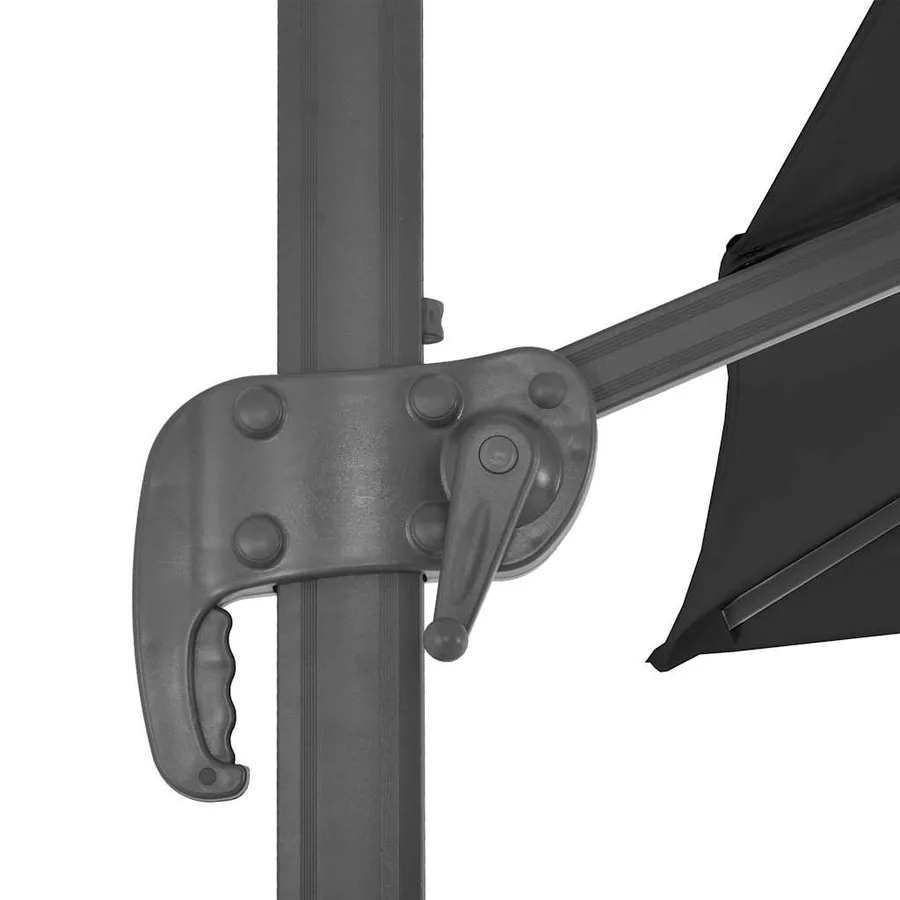 Parasol de jardin en porte-à-faux et poteau en aluminium - 7