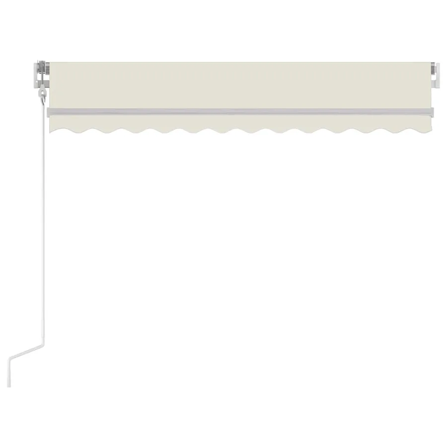 Auvent automatique avec capteur de vent et LED 350x250 cm Crème - 4