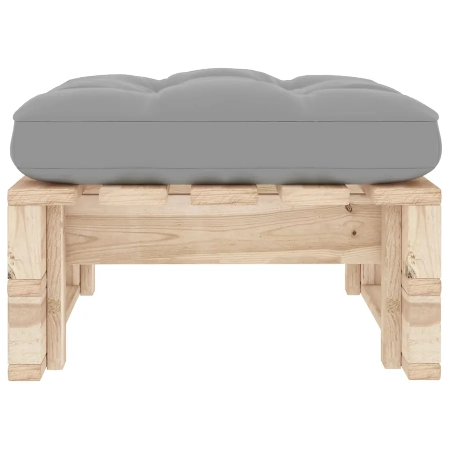 Pouf palette de jardin bois de pin imprégné - 4