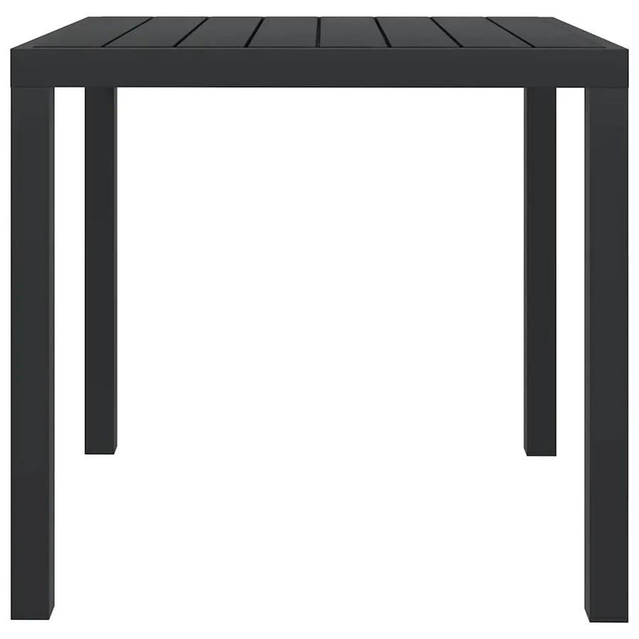 Table de jardin Noir 80 x 80 x 74 cm Aluminium et WPC - 2
