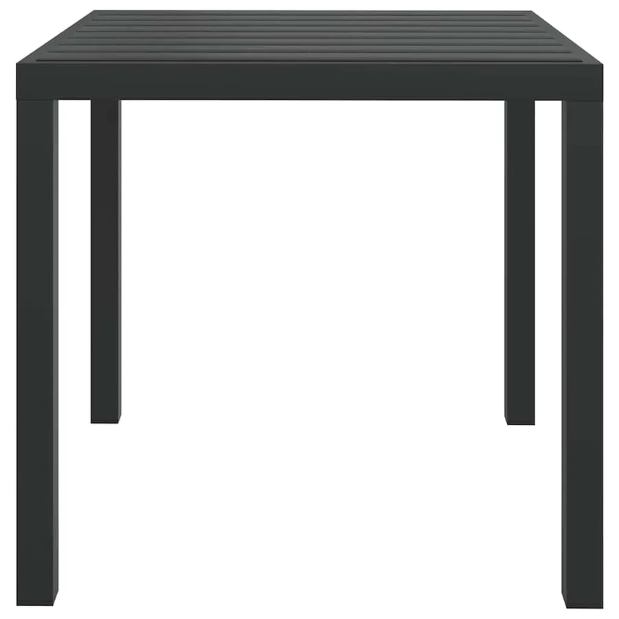 Table de jardin Noir 80 x 80 x 74 cm Aluminium et WPC - 3